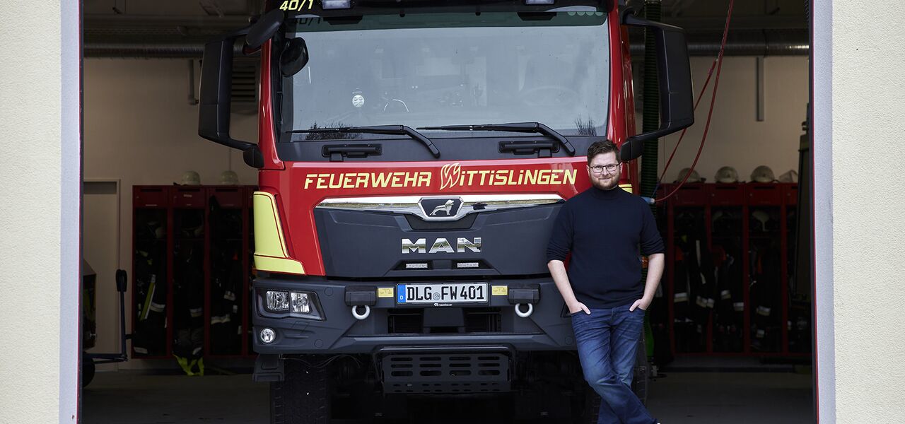 Thomas Reicherzer bei der Freiwilligen Feuerwehr Wittislingen
